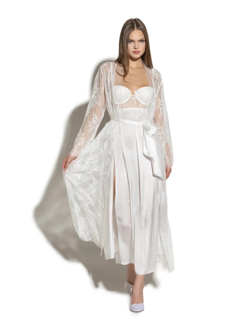 Soft Full Lace Dressing Gown Elegance Personified