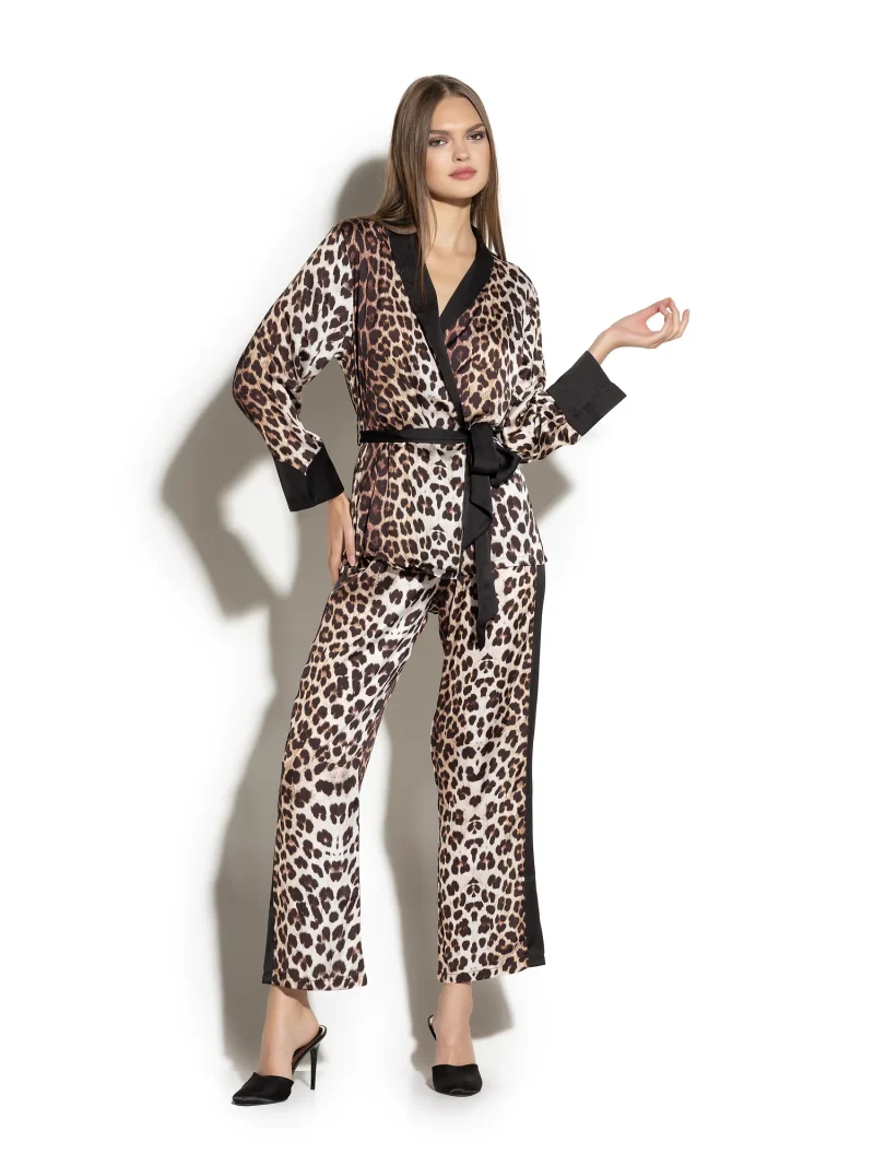 Leopard Print Pyjama Set Reveal Your Wild Side - Image 2