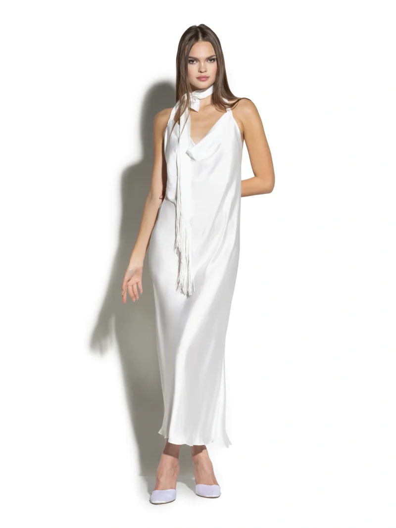 Luxurious Long Satin Nightdress - Image 2